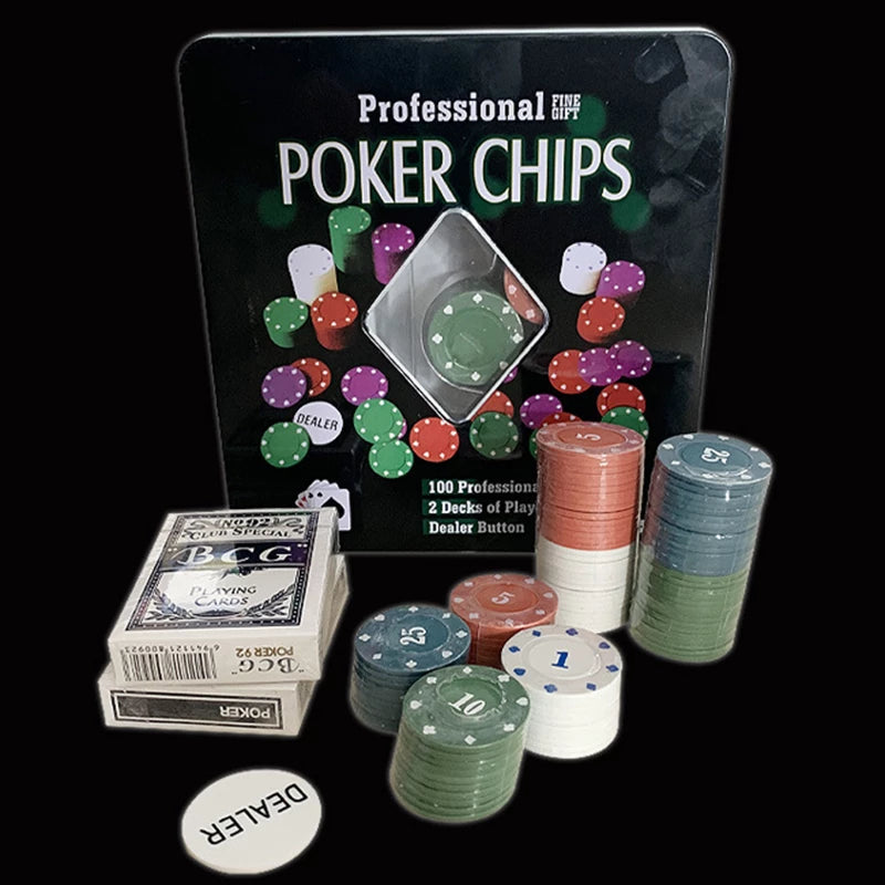 Poker set with chips and cards 