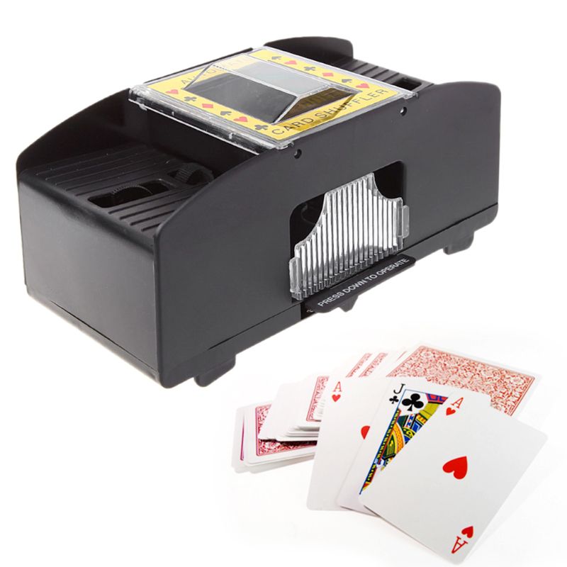 Automatic cards shuffler with cards