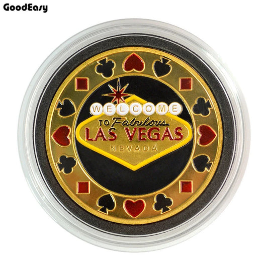 Poker chip with Welcome to Las Vegas design  